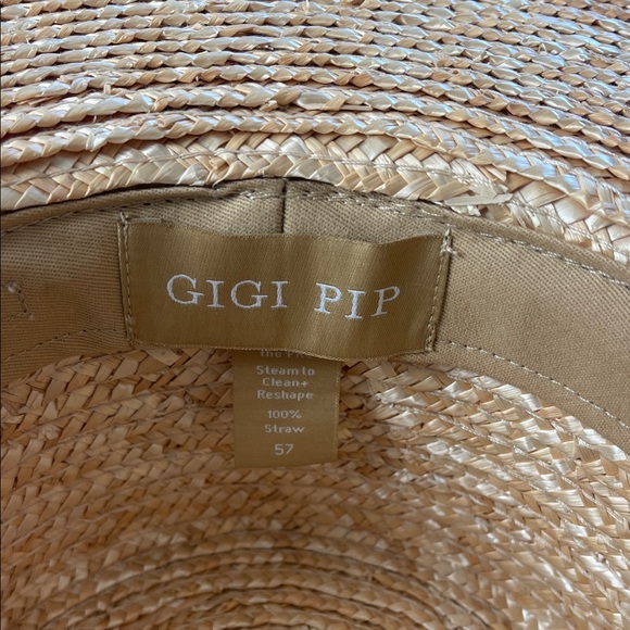Gigi Pip Capri Short Brim Boater Hat size 57 S/M - Picture 2 of 9
